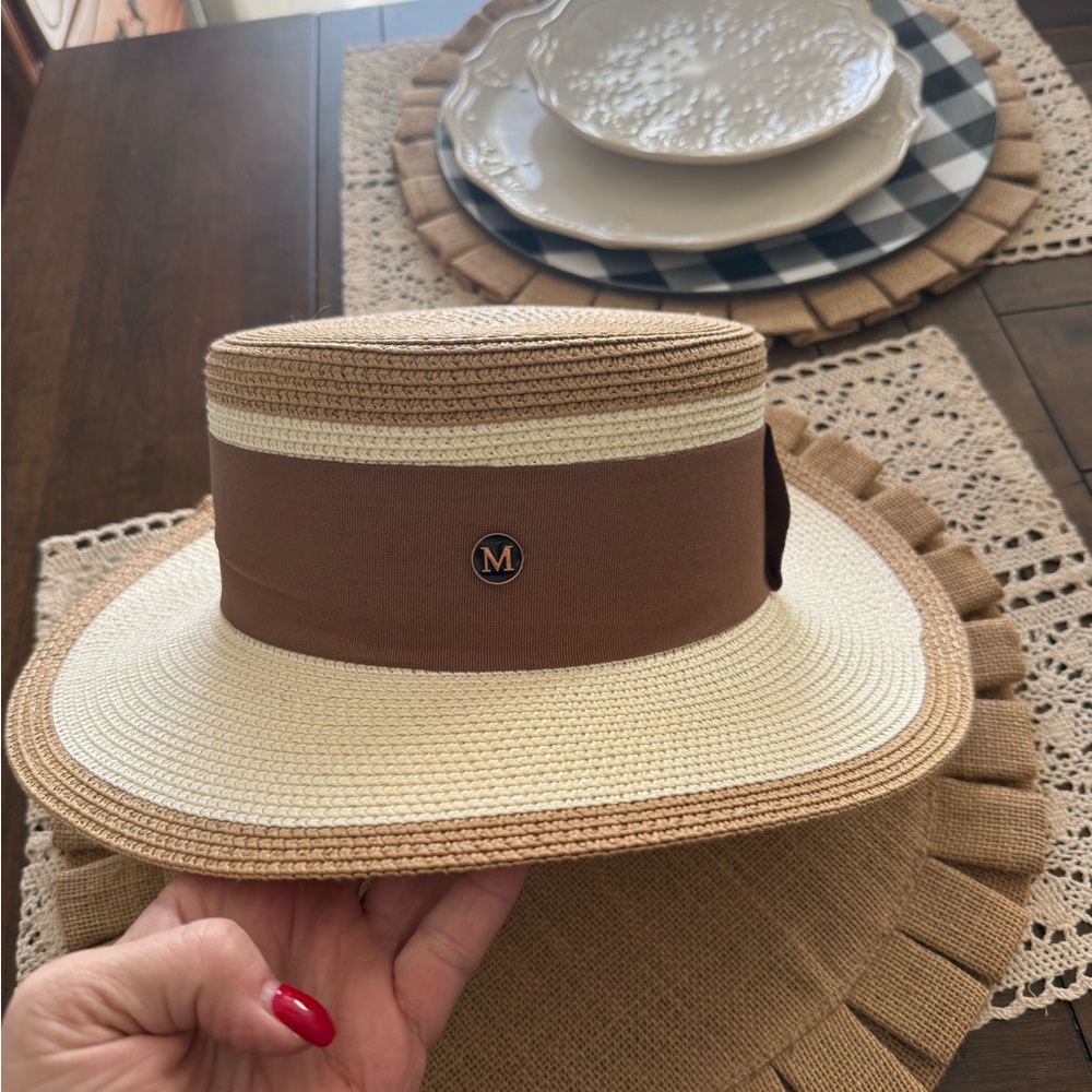 Elegant Brown and Cream Women's Hat